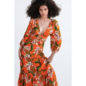 Zara Floral Printed Maxi dress